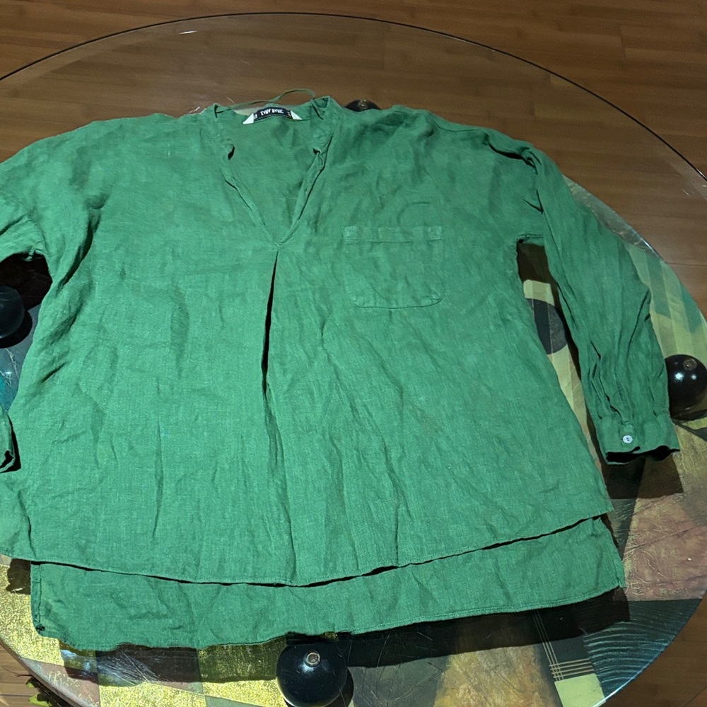 Zara Men's Casual Green Button Down Shirt